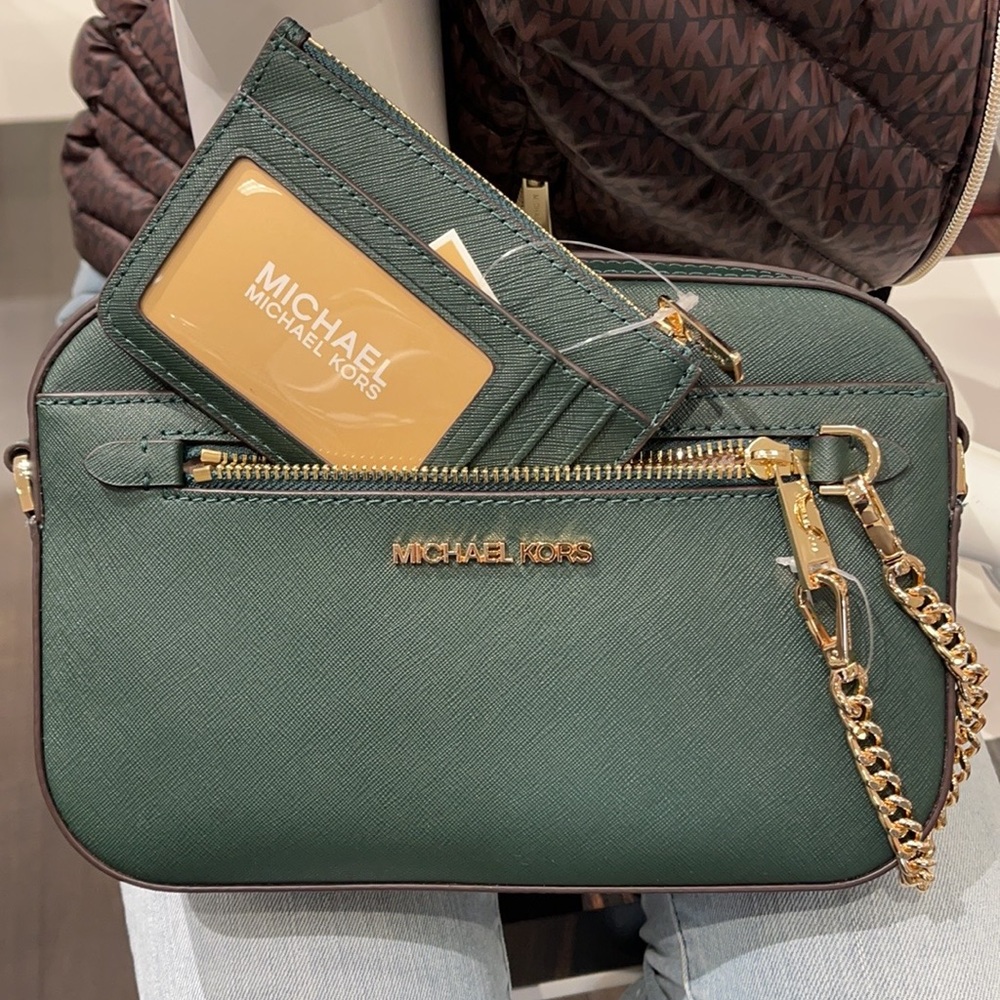 Michael Kors Jet Set Travel Small Leather Top Zip Coin Pouch With ID - Picture 11 of 11